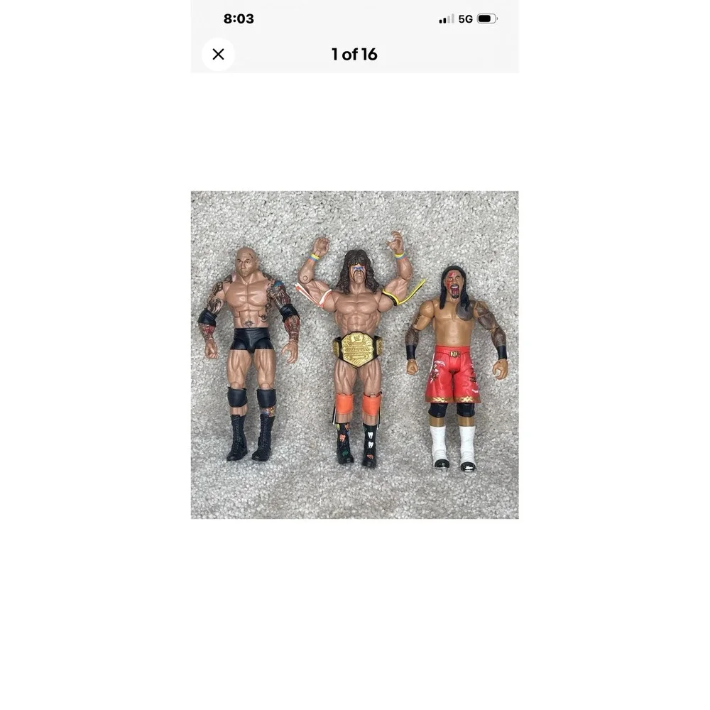 Mattel WWE Action Figures Unisex 7in Multicolor Excellent Ultimate Warrior Lot